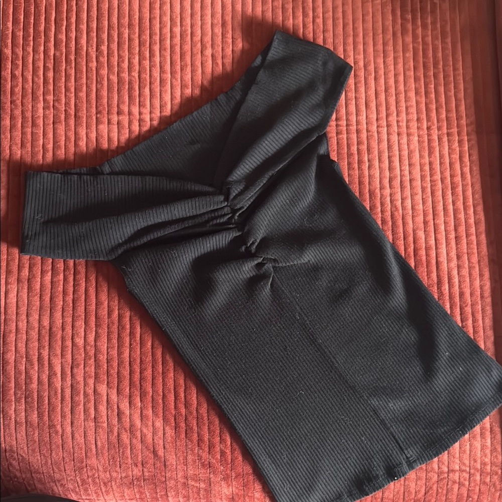 Reformation Black Off-Shoulder Top